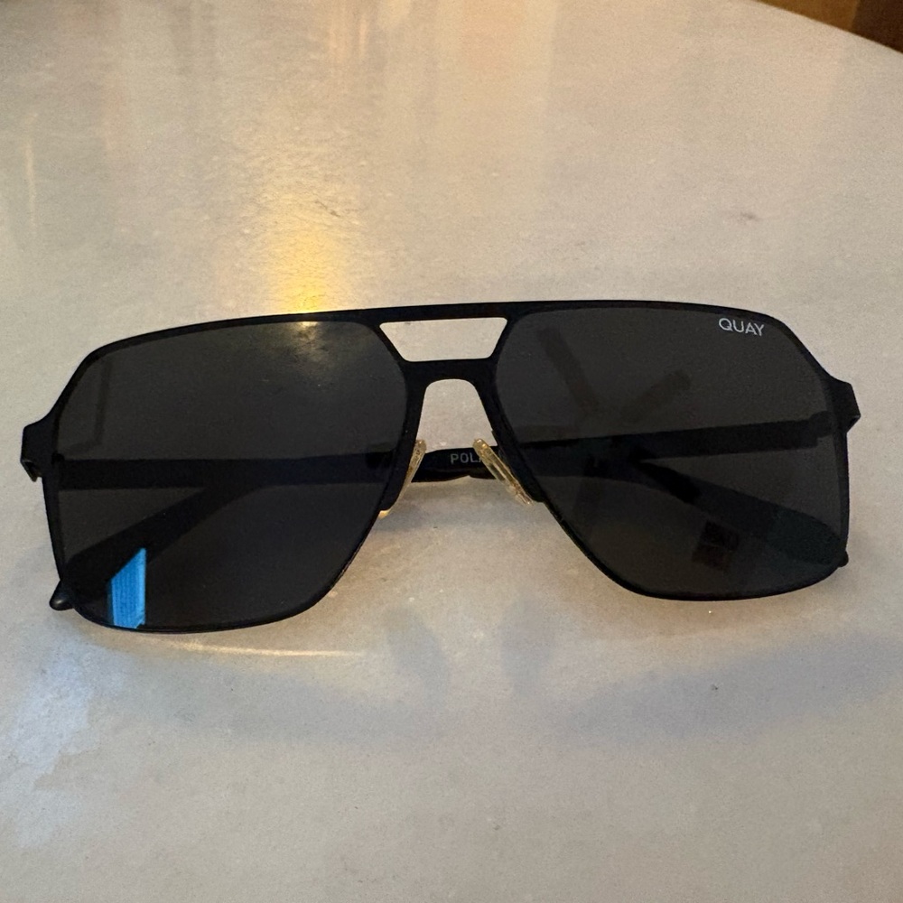 Quay Black Polarized Sunglasses Backstage Pass